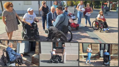 Članovi Udruge tjelesnih invalida Bjelovar nisu zadovoljni pristupom kod pojedinih pružatelja usluga na bjelovarskom korzu/ Foto: Deni Marčinković