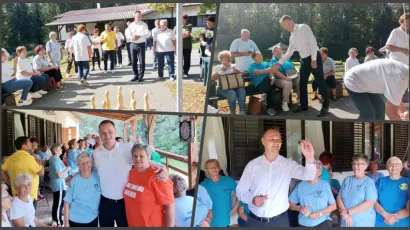 Župan Maru&scaron;ić se u Kukavici družio s umirovljenicima/ Foto: BBŽ