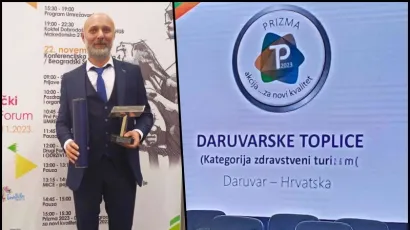 Daruvarske toplice osvojile su dvije prestižne nagrade, nacionalnu i regionalnu, u manje od dva tjedna/Foto: Miran Husak<br>