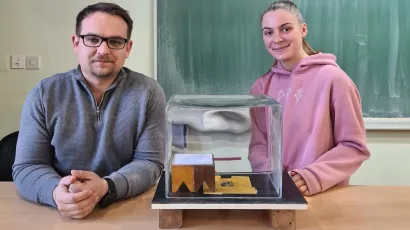 Mentor Luka Oskoru&scaron; i Karolina Ki&scaron;/ Foto: Gimnazija Bjelovar