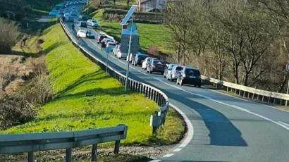 Prometna nesreća stvorila je kolonu/ Foto: Čitatelj