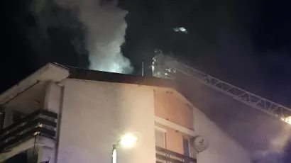 Zapalio se dimnjak stambene zgrade u Gare&scaron;ničkom Brestovcu/ Foto: JVP Gare&scaron;nica