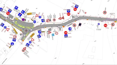 Projekt rekonstrukcije ceste, gradnje rotora i nogostupa te signalizacije u Čazmi/ Foto: Grad Čazma