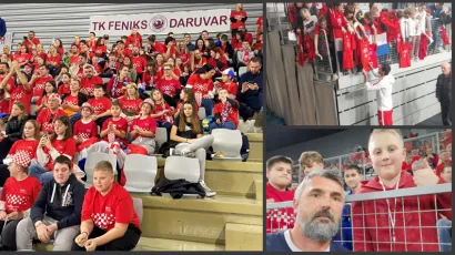Daruvarčani su bodrili reprezentaciju u Varaždinu/ Foto: TK Feniks