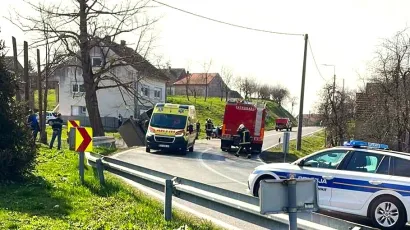 Policija na mjestu nesreće obavlja očevid/Foto: Čitatelj