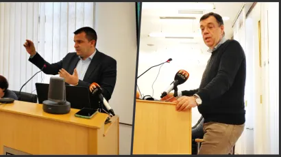 Gradonačelnik Dario Hrebak i vijećnik Damir Bajs ponovno su bili najaktivniji na aktualnom satu/Foto: Martina Čapo