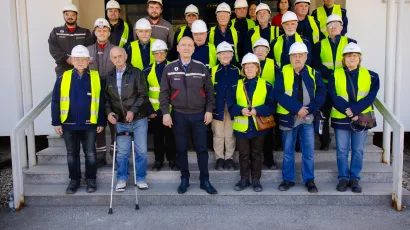 Članove Dru&scaron;tva za inženjere i tehničare Sisak dočekao je predsjednik Uprave ABS-a Sisak, Davor &Scaron;o&scaron;ić/Foto: ABS Sisak