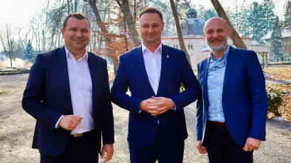 Gradonačelnik Grada Damir Lneniček, župan Marko Maru&scaron;ić i ravnatelj Daruvarskih toplica Ratko Vuković/ Foto: BBŽ