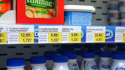 Zagreb, 050922.Koranska ulica, trgovina Panda.Danas krenulo iskazivanje cijena u eurima i kunama. Obvezan pocetak iskazivanja dvojnih cijena pocelo je s dananjim danom 5. rujna 2022. i traje sve do kraja 2023. godine. Foto: Davor Pongracic/CROPIX