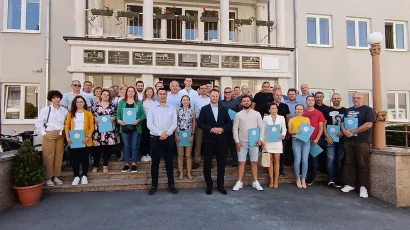 Župan Marko Maru&scaron;ić i suradnici sa županijskim gospodarstvenicima/Foto: Slavica Trgovac Martan