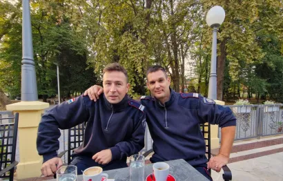 vatrogasci JVP Daruvar i ove su godine pomogli organizatorima oko prijevoza te&scaron;kih &scaron;tandova, stolova i klupa/Foto: Dijana Puhalo/MojPortal.hr