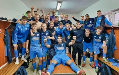 Slavlje u svlačionici nakon pobjede/Foto: NK Međimurec