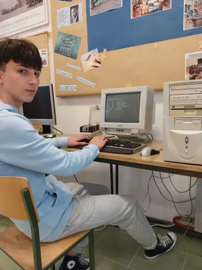 Mladi Pakračanin obožava stara računala/Foto: Privatni album