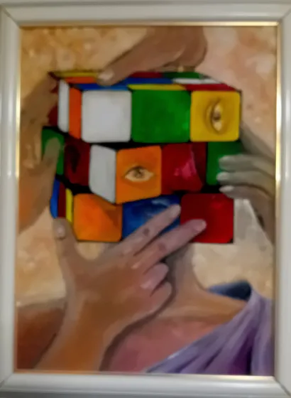 Učenici su joj za rastanak poklonili sliku koja simbolizira njezine predmete/Foto: Privatni album