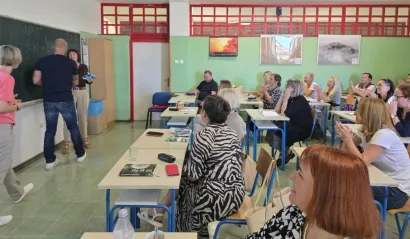 S kolegama posljednje dana na radnom mjestu/Foto: Privatni album