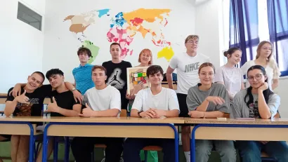 Zadnji dan nastave s učenicima/Foto: Privatni album