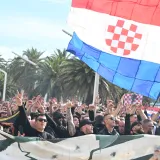 Prosvjed Torcide na Rivi/Foto: Ante Cizmic/CROPIX