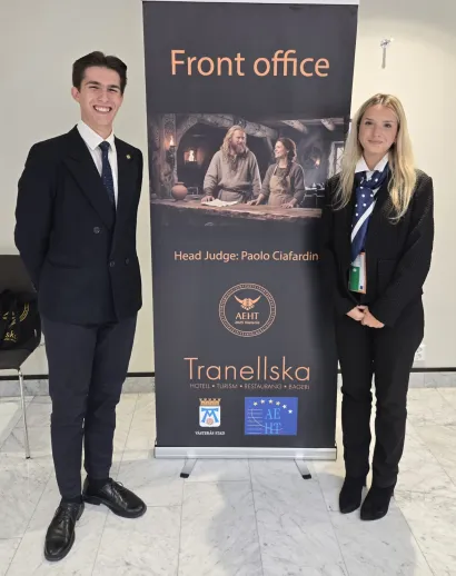 Eva s kolegom iz tima Benjaminom/Foto: TUPŠ Bjelovar