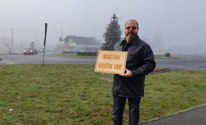 Miroslav na ''svojem''kružnom toku/Foto: Slavica Trgovac Martan 
