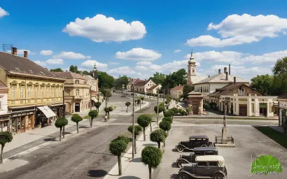 Centar Daruvara 1931. godine/Foto: Privatni album