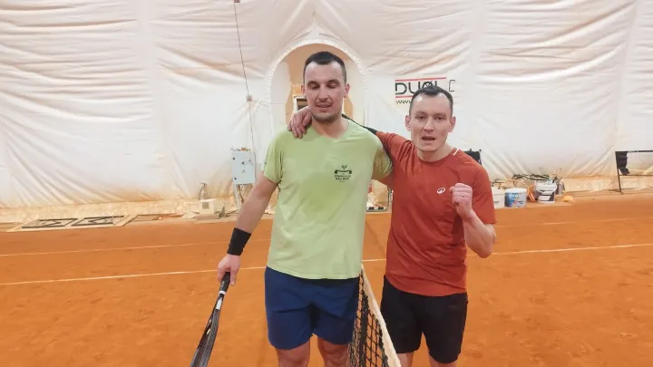 Dario Perković lijevo i Ivan Ple&scaron;a odigrali su zanimljiv i neizvjestan meč/Foto: Mario Barać