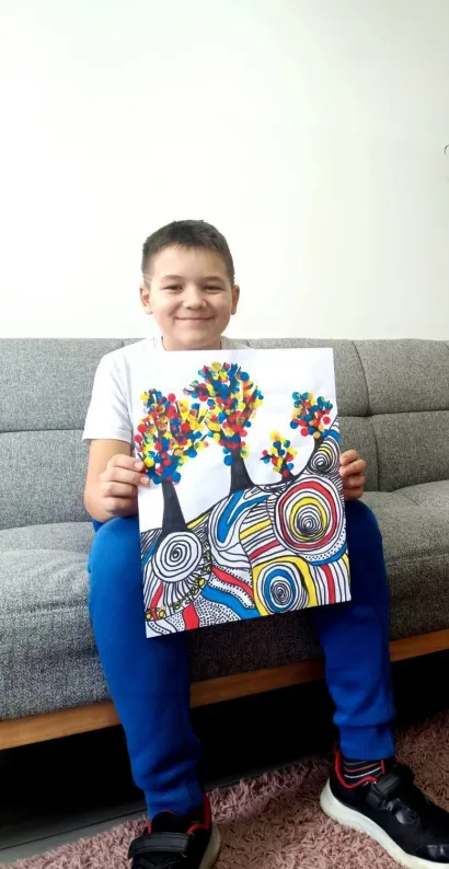 Leo je vrlo talentiran za likovnu umjetnost/Foto: O&Scaron; Mate Lovraka Veliki Grđevac