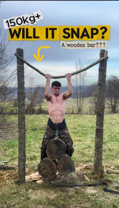 Workout na spravama koje je sam napravio/Foto: Privatni album