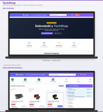 Pogled u jedinstven webshop/Foto: Tehnička &scaron;kola Daruvar