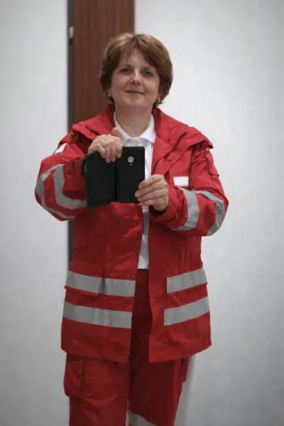 Kao djelatnica austrijske hitne službe/Foto: Privatni album
