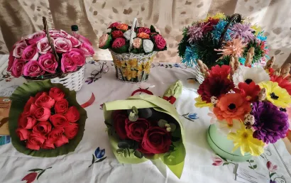 Milkica izrađuje unikatno cvijeće/Foto: Dom za starije i nemoćne Bjelovar