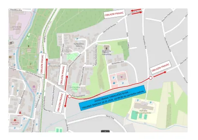 Karta radova i obilaznih pravaca/Foto: Grad Daruvar