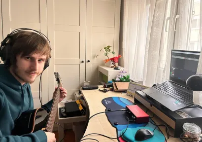 Mladi Bjelovarčanin radi na svom prvom albumu/Foto: Privatni album