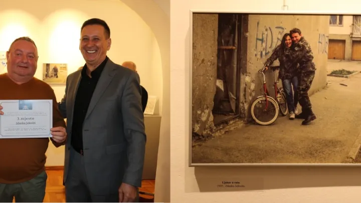 Zdenko Ježovit iz Križevaca osvojio je 3. mjesto za fotografiju "Ljubav u ratu"/Foto: Pakrački list