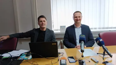 Direktor TZ BBŽ Marcel Medak i bjelovarsko-bilogorski župan Marko maru&scaron;ić/Foto: Slavica Trgovac Martan 