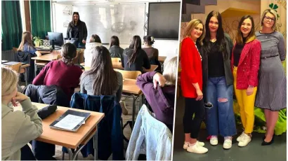 Posjet biv&scaron;e učenice/Foto: Ekonomska i turistička &scaron;kola Daruvar