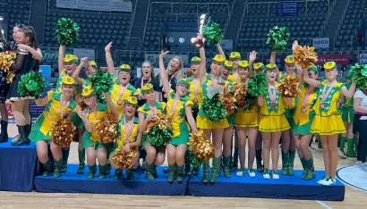 Na pobjedničkom postolju/Foto: Mažoretkinje Grada Grubi&scaron;nog Polja