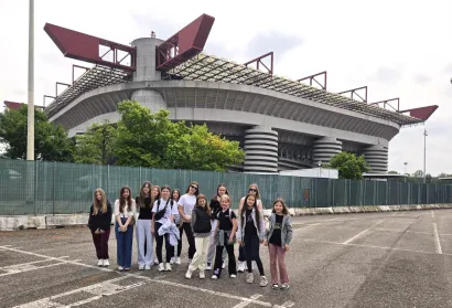 Ekipa je obi&scaron;la stadion San Siro/Foto: Plesni klub Dolce Pakrac-Lipik