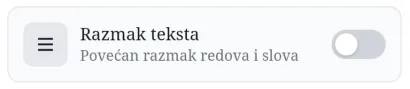 Izbornik za razmak teksta