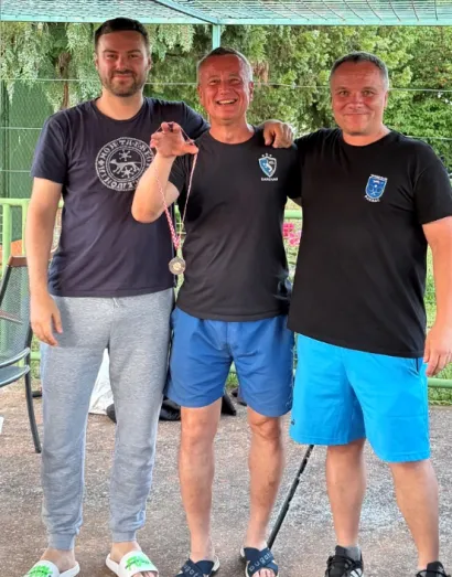 Trećeplasirani u mlađoj skupini &ndash; Domagoj Ajman i Dražen Matija&scaron;ević/Foto: HATK Daruvar