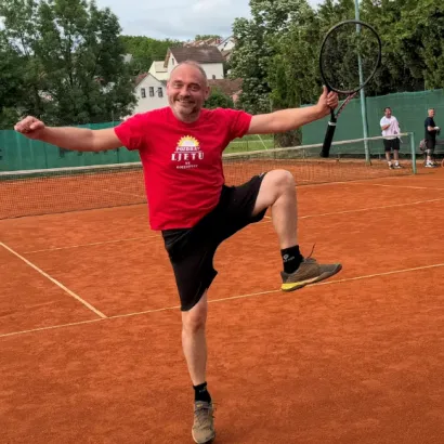 Uvijek iznimno raspoložen Dean Nagy/Foto: HATK Daruvar