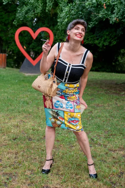 Valentina Mravlinčić sama je osimislila ovu retro kombinaciju/Foto: Foto: Predrag Uskoković/Grad Daruvar