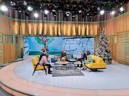 Na predstavljanju jednog od CUK-ovih projekata na HTV-u/Foto: Privatni album