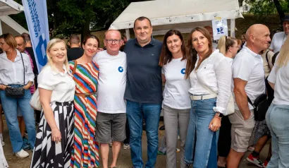Danica Cetin, Tanja Novotni Golubić, Željko Jukić, Damir Lneniček i Kata Bliznac u dru&scaron;tvu potpredsjednice Hrvatske obrtničke komore Jelene Ivani&scaron;/Foto: Predrag Uskoković/Grad Daruvar