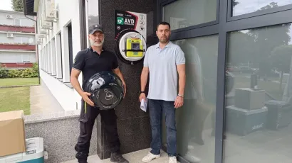 Direktor Elektrane Grubi&scaron;no Polje Laurent Sessa i gradonačelnik Grubi&scaron;nog Polja Zlatko Pavičić/Foto: Grad Grubi&scaron;no Polje