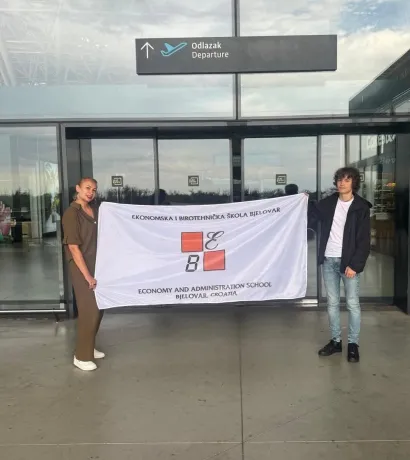 Nikola je lijepo predstavio svoju &scaron;kolu i grad na velikom natjecanju/Foto: EBB