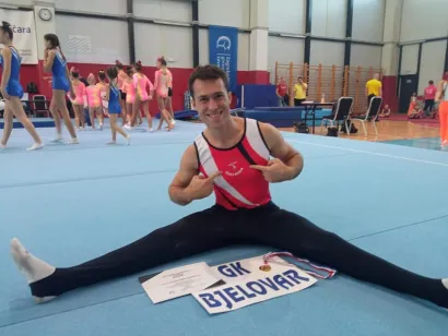 Tomislav Cug osvojio je povijesnu medalju za bjelovarsku gimnastiku/ Foto: Gimnastički klub Bjelovar 