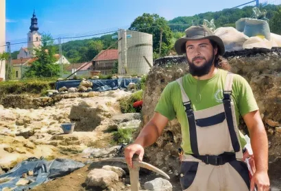 Arheolog Kre&scaron;imir Vacek/Foto: Pakračka list
