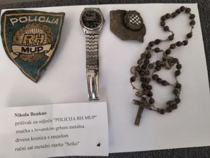 Pronađeni predmeti Nikole Benkusa/Foto: Privatni album