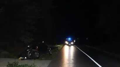Vozač je autom sletio s ceste/Foto: PU bjelovarsko-bilogorska