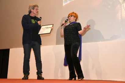 Ravnatelj HAVC -a Chris Marcich i selektorica festivala Rada &Scaron;e&scaron;ić/Foto: Stjepko Gambiroža